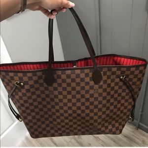 LOUIS VUITTON GM Damier Ebene Authentic Neverfull